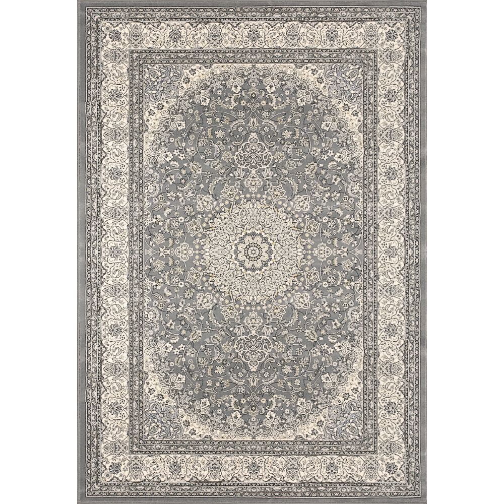 Dynamic Rugs 57119-5666 Ancient Garden 6.7 Ft. X 9.6 Ft. Rectangle Rug in Grey/Cream
